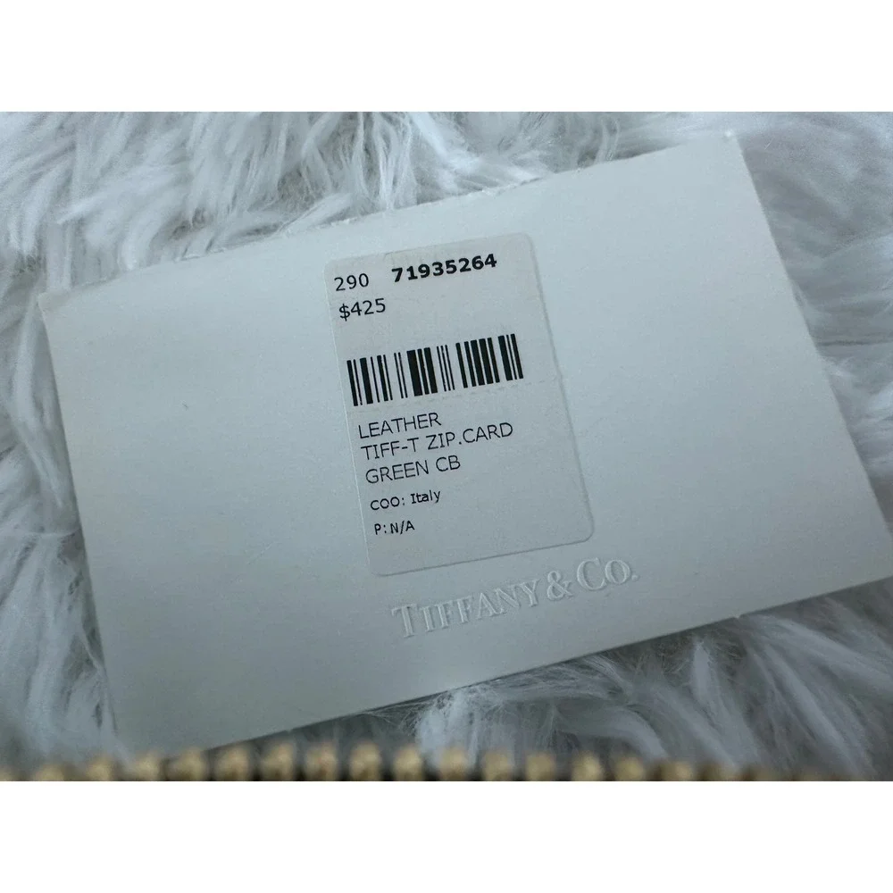 Tiffany & Co. colorblock leather zipped card case wallet